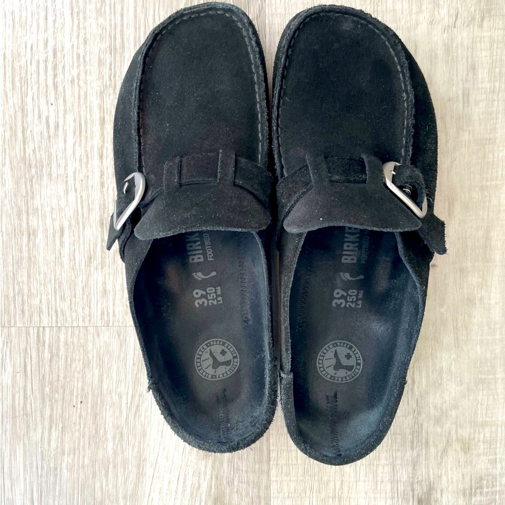 Birkenstock Buckley Black Suede Size 8.5/39